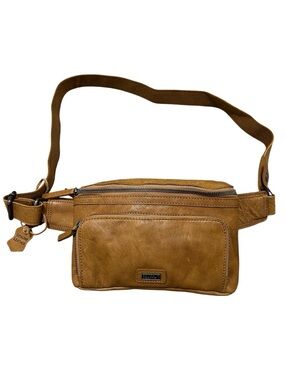 Spikes & Sparrow Brown Leather Hip Bag Fanny Pack
